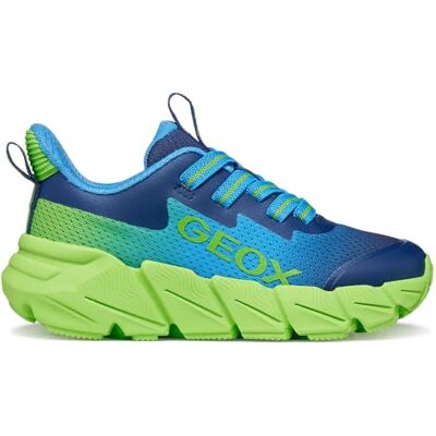 Geox J FLEXYPER Fast Boy Sneaker, LT Blue/Lime, 38 EU Geox J FLEXYPER Fast Boy Sneaker, LT Blue/Lime, 38 EU