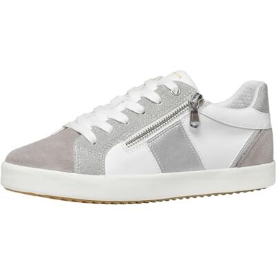 Geox Scarpe da Ginnastica da Donna D BLOMIEE E, Bianco/Gonna, 36 EU Geox Scarpe da Ginnastica da Donna D BLOMIEE E, Bianco/Gonna, 36 EU
