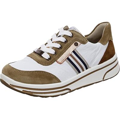 ARA Sapporo, Scarpe da Ginnastica Donna, Toffee Bianco Oro Rosa Cognac, 37 EU Larga ARA Sapporo, Scarpe da Ginnastica Donna, Toffee Bianco Oro Rosa Cognac, 37 EU Larga