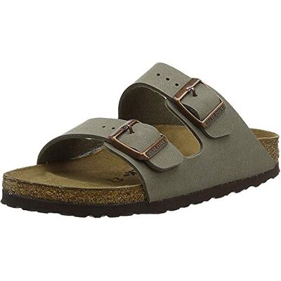 Birkenstock Arizona Birko-Flor, Zoccoli Unisex Adulto, Pietra (Stone), 40 EU Birkenstock Arizona Birko-Flor, Zoccoli Unisex Adulto, Pietra (Stone), 40 EU