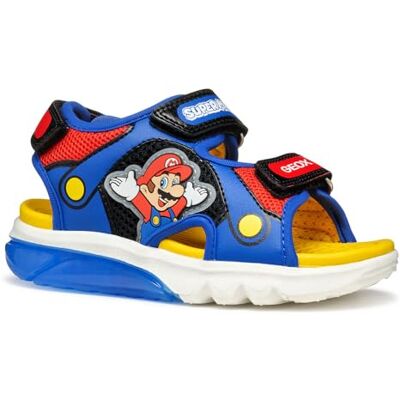 Geox J SANDAL CIBERDRON B Sandalo Bambino, Royal/Red, Geox J SANDAL CIBERDRON B Sandalo Bambino, Royal/Red,