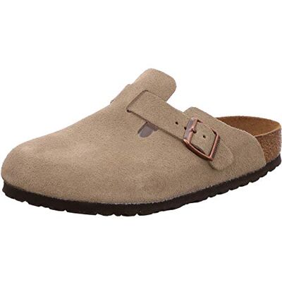 Birkenstock 560773 Boston SFB Taupe, Suede Leather Zoccoli Uomo, Taupe EU 41 Birkenstock 560773 Boston SFB Taupe, Suede Leather Zoccoli Uomo, Taupe EU 41