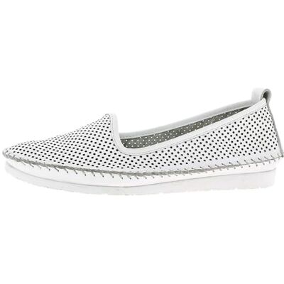 Andrea Conti Pantofole in Pelle da Donna 0021534, Numero:41 EU, Colore:Bianco Andrea Conti Pantofole in Pelle da Donna 0021534, Numero:41 EU, Colore:Bianco
