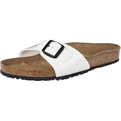 Birkenstock , Madrid BS 0040793, Sandali, Donna, Bianco (Vernis Blanc), 36 EU Birkenstock , Madrid BS 0040793, Sandali, Donna, Bianco (Vernis Blanc), 36 EU
