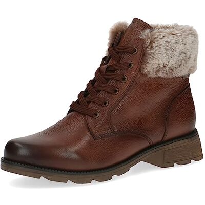 CAPRICE Stivaletti da donna stringati con tacco a blocco foderati, Marrone (Cognac Nappa), 38 EU CAPRICE Stivaletti da donna stringati con tacco a blocco foderati, Marrone (Cognac Nappa), 38 EU