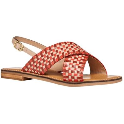 Geox Sandalo da donna D Maddalusiac N Flat Sandal, Rosa/Coral, 36 EU Geox Sandalo da donna D Maddalusiac N Flat Sandal, Rosa/Coral, 36 EU
