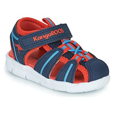 KangaROOS Sandali unisex per bambini K-grobi, Blu (Dk Navy Arancione), 28 EU KangaROOS Sandali unisex per bambini K-grobi, Blu (Dk Navy Arancione), 28 EU