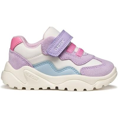 Geox CIUFCIUF Girl B Sneaker, off White/Lilac, 22 EU Geox CIUFCIUF Girl B Sneaker, off White/Lilac, 22 EU