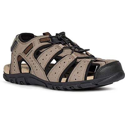 Geox Uomo Sandal Strada B, Sandali Uomo, Beige Nero Taupe Black, 39 EU Geox Uomo Sandal Strada B, Sandali Uomo, Beige Nero Taupe Black, 39 EU
