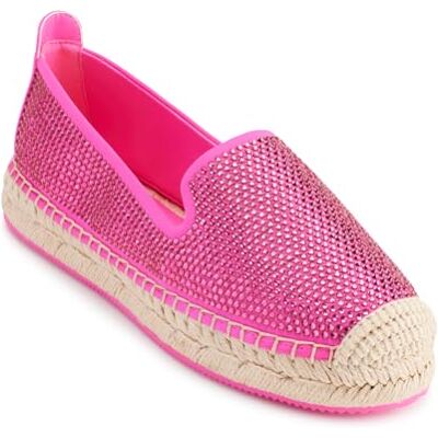 DKNY Mally Rhinestone-Espadrille, Platform Donna, Rosa Shocking, 37 EU DKNY Mally Rhinestone-Espadrille, Platform Donna, Rosa Shocking, 37 EU