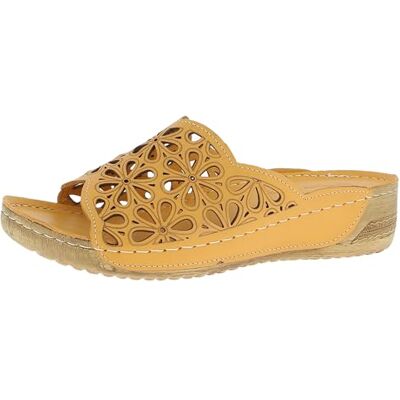 Andrea Conti Damen Pantolette, Mocassino Basso Donna, ocra, 42 EU Andrea Conti Damen Pantolette, Mocassino Basso Donna, ocra, 42 EU
