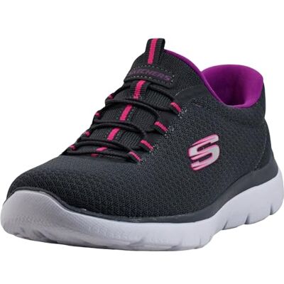 Skechers Donna Summits 12980 Scarpe da ginnastica, Charcoal Mesh / Purple Trim, 40 EU Skechers Donna Summits 12980 Scarpe da ginnastica, Charcoal Mesh / Purple Trim, 40 EU