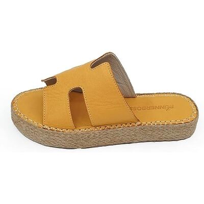 Bonateks , Sandalo a Cuneo Donna, Arancione, 37 EU Bonateks , Sandalo a Cuneo Donna, Arancione, 37 EU