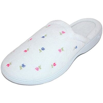 Isotoner Ciabatte da Donna Classic Terry Clog 35.5/36 EU, Bianco Ondulato, 5.5-6 Isotoner Ciabatte da Donna Classic Terry Clog 35.5/36 EU, Bianco Ondulato, 5.5-6