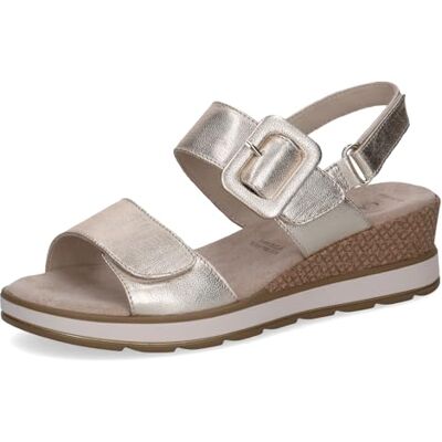 CAPRICE Damen , Ciabatte Zeppa Donna, Metallo Platino, 39 EU CAPRICE Damen , Ciabatte Zeppa Donna, Metallo Platino, 39 EU