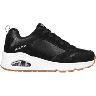 Skechers Bkw, Scarpe da ginnastica Bambini e ragazzi, Nero Camoscio Sintetico Bianco Trim, 28 EU Skechers Bkw, Scarpe da ginnastica Bambini e ragazzi, Nero Camoscio Sintetico Bianco Trim, 28 EU