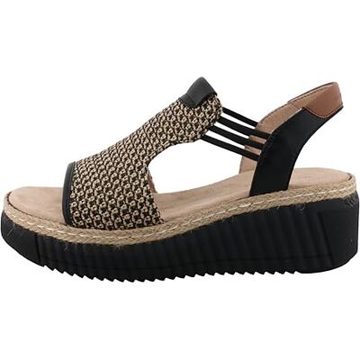 TOM TAILOR , Sandali con Zeppa Donna, Black Nature, 42 EU TOM TAILOR , Sandali con Zeppa Donna, Black Nature, 42 EU