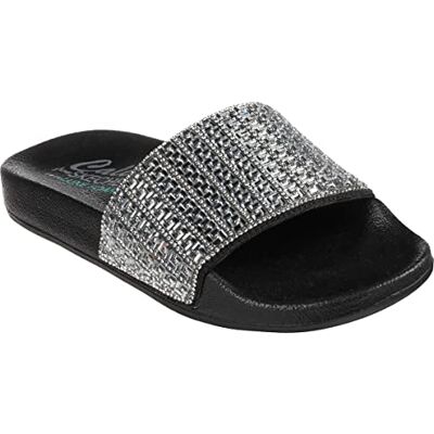 Skechers Pop Ups New Spark, Zoccoli Donna, Black Canvas Rhinestone Trim, 41 EU Skechers Pop Ups New Spark, Zoccoli Donna, Black Canvas Rhinestone Trim, 41 EU