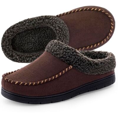 ULTRAIDEAS Men's Nealon Moccasin Clog Slipper, Slip on Indoor/Outdoor House Shoes(Coffee, 9-10) ULTRAIDEAS Men's Nealon Moccasin Clog Slipper, Slip on Indoor/Outdoor House Shoes(Coffee, 9-10)