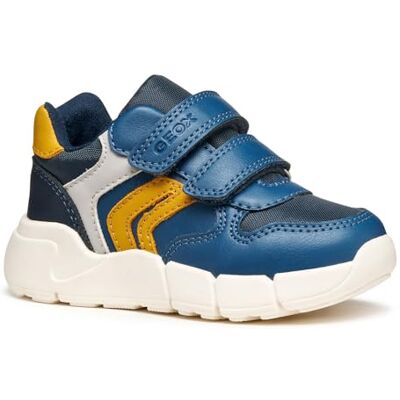 Geox B Flexyper Mini Boy, Scarpe da Ginnastica, Avio Ochre, 27 EU Geox B Flexyper Mini Boy, Scarpe da Ginnastica, Avio Ochre, 27 EU