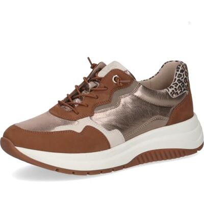 CAPRICE Sneaker Basse da Donna, Marrone (Cognac Comb), 36 EU CAPRICE Sneaker Basse da Donna, Marrone (Cognac Comb), 36 EU