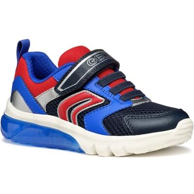 Geox J CIBERDRON Boy C Scarpe da Ginnastica Bambino, Navy/Dk Red, Geox J CIBERDRON Boy C Scarpe da Ginnastica Bambino, Navy/Dk Red,