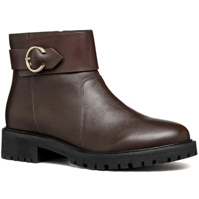 Geox Stivali da donna D Hoara B alla caviglia, Marrone scuro, 36 EU Geox Stivali da donna D Hoara B alla caviglia, Marrone scuro, 36 EU