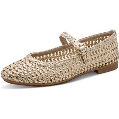 Jana Ballerina Strap Vegan Ballerine, Champagne, 37 EU Jana Ballerina Strap Vegan Ballerine, Champagne, 37 EU