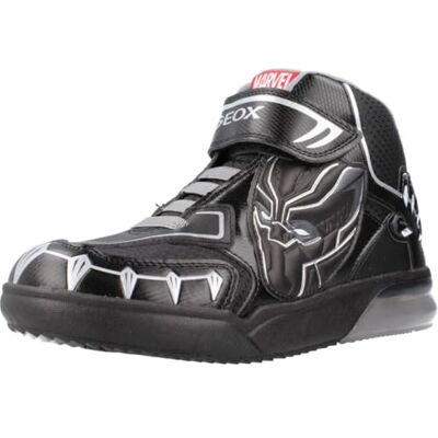 Geox Sneaker J Grayjay Bambino, Nero Argento, 10 UK Child Geox Sneaker J Grayjay Bambino, Nero Argento, 10 UK Child