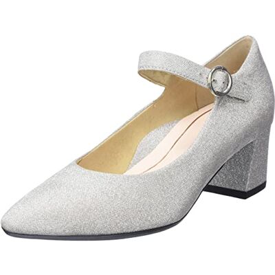 ARA Londra, Scarpe décolleté Donna, Argento, 40 EU Stretta ARA Londra, Scarpe décolleté Donna, Argento, 40 EU Stretta