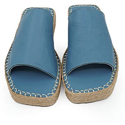 Bonateks , Sandalo a Cuneo Donna, Blu, 36 EU Bonateks , Sandalo a Cuneo Donna, Blu, 36 EU