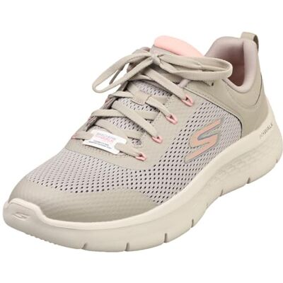 Skechers Go Walk Flex Alani Sneaker Donna, Finiture Rosa Sintetico Grigio Talpa, 42 EU Skechers Go Walk Flex Alani Sneaker Donna, Finiture Rosa Sintetico Grigio Talpa, 42 EU