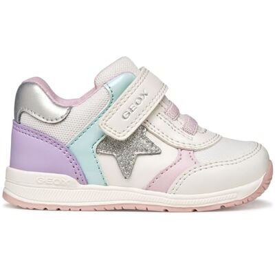 Geox B Rishon Girl A, Scarpe Primi Passi Bimba 0-24, Off White Lilac, 19 EU Geox B Rishon Girl A, Scarpe Primi Passi Bimba 0-24, Off White Lilac, 19 EU