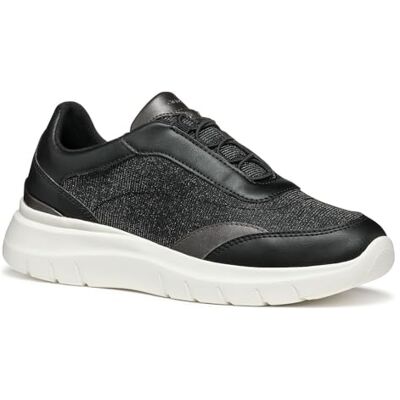 Geox D PLUMMERY A, Scarpe da Ginnastica Donna, Black, 38 EU Geox D PLUMMERY A, Scarpe da Ginnastica Donna, Black, 38 EU