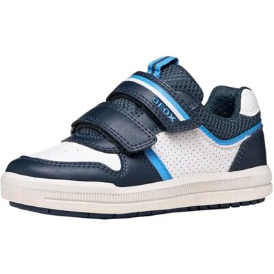 Geox J Arzach Boy A Sneaker, Colore: Bianco/Azure, 25 EU Geox J Arzach Boy A Sneaker, Colore: Bianco/Azure, 25 EU