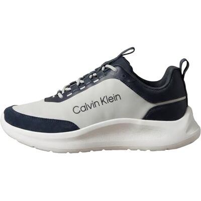 Calvin Klein Uomo Light Eva Runn Ess Laceup NY-su HM0HM02342 Low Top, Blu (Calvin Navy/Grigio Chiaro), 40 Calvin Klein Uomo Light Eva Runn Ess Laceup NY-su HM0HM02342 Low Top, Blu (Calvin Navy/Grigio Chiaro), 40