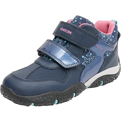 Geox Ragazza J Baltic B Girl ABX Sneaker, Navy Watersea, 24 EU Geox Ragazza J Baltic B Girl ABX Sneaker, Navy Watersea, 24 EU