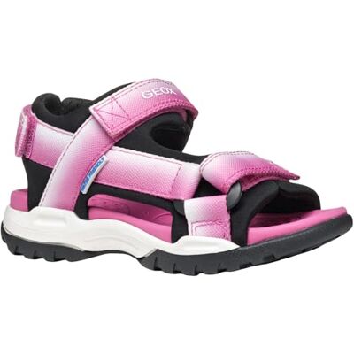Geox J BOREALIS GIRL A Sandalo Bambina, Fuchsia/Black, Geox J BOREALIS GIRL A Sandalo Bambina, Fuchsia/Black,
