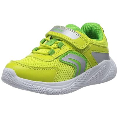Geox Baby Boy's B Sprintye Sneaker, Lime Silver, 3.5 UK Child Geox Baby Boy's B Sprintye Sneaker, Lime Silver, 3.5 UK Child