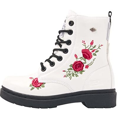 BK British Knights Blake, Stivale alla Moda, Rose Bianche, 34 EU BK British Knights Blake, Stivale alla Moda, Rose Bianche, 34 EU