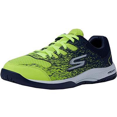 Skechers Viper Court Pickleball Sneaker, Yellow Synthetic/Mesh/Navy Trim, Skechers Viper Court Pickleball Sneaker, Yellow Synthetic/Mesh/Navy Trim,