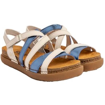 ART Donna Rhodes Sandali con punta aperta, Nappa Cream Blue, 36 EU ART Donna Rhodes Sandali con punta aperta, Nappa Cream Blue, 36 EU