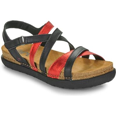 ART Donna Rhodes Sandali con punta aperta, Nappa Black Red, 42 EU ART Donna Rhodes Sandali con punta aperta, Nappa Black Red, 42 EU