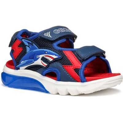 Geox J SANDAL CIBERDRON B Sandalo Bambino, Navy/Red, Geox J SANDAL CIBERDRON B Sandalo Bambino, Navy/Red,