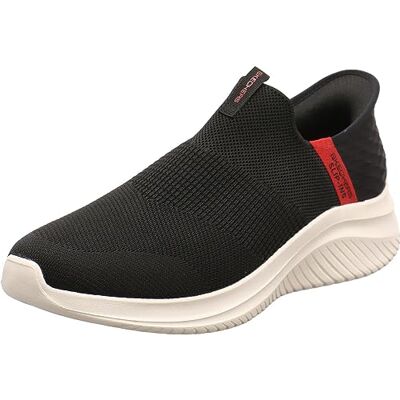 Skechers Ultra Flex 3.0 Smooth Step Mocassini da Uomo Senza Lacci, Nero, 11 Wide Skechers Ultra Flex 3.0 Smooth Step Mocassini da Uomo Senza Lacci, Nero, 11 Wide