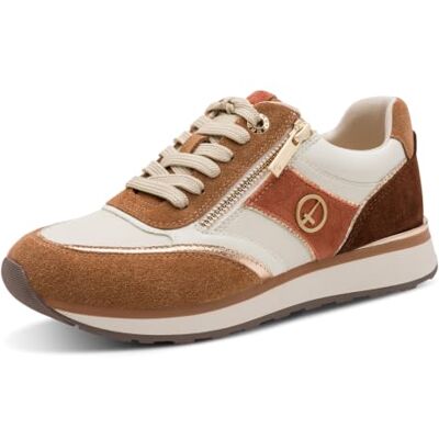 Tamaris Sneaker Basse Basse da Donna, Marrone (Cognac Comb), 42 Tamaris Sneaker Basse Basse da Donna, Marrone (Cognac Comb), 42