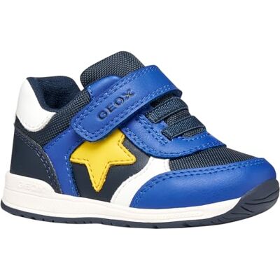 Geox B RISHON Boy A Sneaker, Navy/Yellow, 26 EU Geox B RISHON Boy A Sneaker, Navy/Yellow, 26 EU