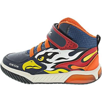 Geox J Inek Boy, Scarpe da ginnastica Bambini e ragazzi, Blu (Navy/Orange), 29 EU Geox J Inek Boy, Scarpe da ginnastica Bambini e ragazzi, Blu (Navy/Orange), 29 EU