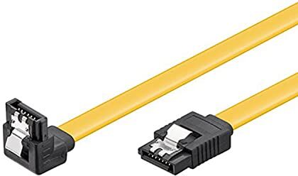 goobay 95024 Cavo dati S-ATA per HDD, SDD, 6 Gbit Spina SATA tipo L a spina SATA tipo L ad angolo di 90°, 100 cm