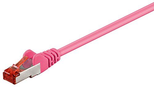 Goobay 94443 CAT 6 cavo patch rete S/FTP (PiMF) magenta conforme a LSZH CU